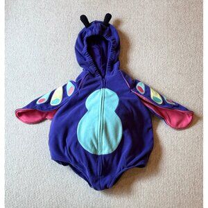 Carters Baby Purple Butterfly Halloween Costume 6-9 Month Fleece Cozy